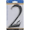 Hillman HILLMAN 6 in. Reflective Black Plastic Nail-On Number 2 1 pc, PK3 844812 - alternate 4